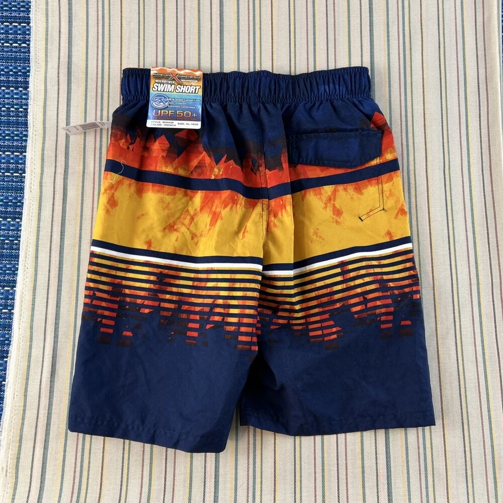 NEW ZeroXposur Swim Trunks Mens XL Navy Blue Trench UPF 50+ 9